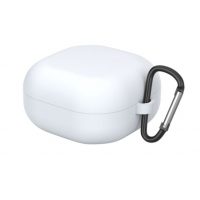 Husă din silicon pentru Airpods Pro cu carabină - alb