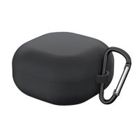 Husă din silicon pentru Samsung Galaxy Buds 2, Live și Pro cu carabină - neagră