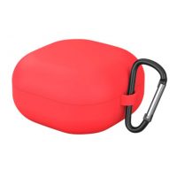 Husă din silicon pentru Samsung Galaxy Buds 2, Live și Pro cu carabină - roșie