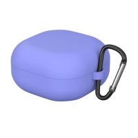 Husă din silicon pentru Samsung Galaxy Buds 2, Live și Pro cu carabină - gri albastră