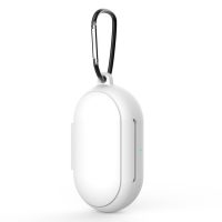 Husa din silicon pentru Samsung Galaxy Buds și Buds Plus cu carabină - Albă