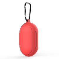 Husa din silicon pentru Samsung Galaxy Buds și Buds Plus cu carabină - Roșie