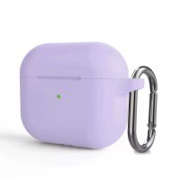 Husă silicona pentru Airpods 3 cu carabină - Violet