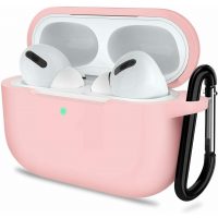 Husă silicona pentru Airpods 3 cu carabină - Roz