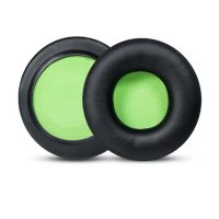 Casti de urechi din piele pentru castile Skullcandy HESH 1 si 2 - Negre cu interior verde