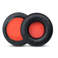 Casti de urechi din piele pentru castile Skullcandy HESH 1 si 2 - Negre cu interior rosu