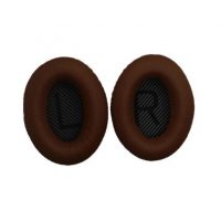 Casti de urechi din piele pentru castile Bose QuietComfort 2, 15, 25 si 35 - Maro cu interior negru