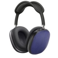 Capace pentru căștile Apple AirPods Max - Albastru închis, din piele modelată