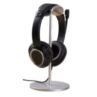 Suport din aluminiu pentru căști cu bază antiderapantă - Argintiu