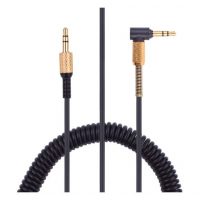 Cablul audio Aux 3.5 mm pentru căștile Marshall Major - negru, împletit