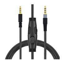Cablu audio pentru căștile Kingston HyperX Cloud Alpha și HyperX Cloud Mix cu panou de control - Negru, din nailon