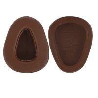 Căptușeli de rezervă pentru căștile SkullCandy Roc nation Aviator 1.0 și 2.0 - Maro, din piele