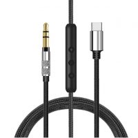 Cablul audio pentru căști Sony MDR-100A, 100AAP, H600A, 100ABN, H900N, 1A și 1ADAC - Negru, din nylon