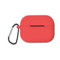 Carcasă din silicon pentru Airpods Pro 2 cu carabină - Roșu