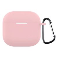 Carcasă din silicon pentru Airpods 4 cu carabină - Roz