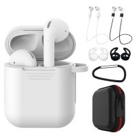 Carcasă din silicon pentru Airpods, set de 5 bucăți - Albă și neagră