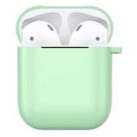 Carcasă din plastic mat cu carabină pentru Airpods - Verde