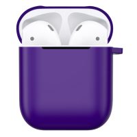 Carcasă din plastic mat cu carabină pentru Airpods - Mov