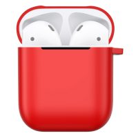 Carcasă din plastic mat cu carabină pentru Airpods - Roșu