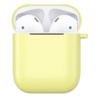 Carcasă din plastic mat cu carabină pentru Airpods - Galbenă