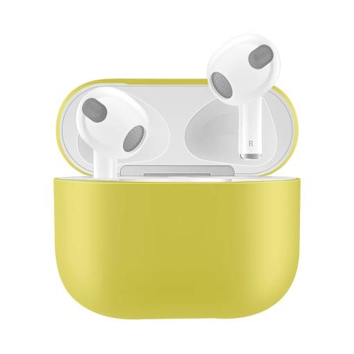 Foto - Husă de silicon pentru Airpods 3 - Galbenă