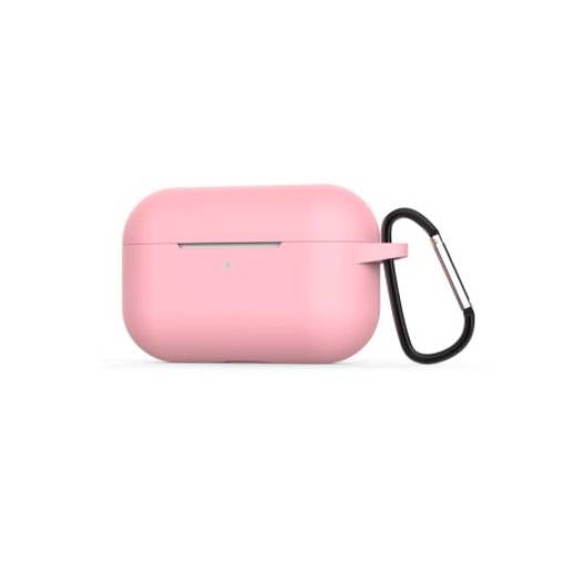 Foto - Husă din silicon pentru Airpods Pro cu carabină - roz