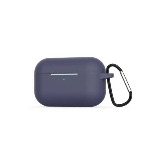 Foto - Husă din silicon pentru Airpods Pro cu carabină - Albastru închis