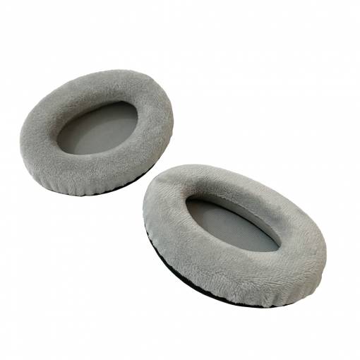 Foto - Căști de urechi din piele de înlocuire pentru căștile Kingston HyperX Cloud Core - Gri deschis, din velur