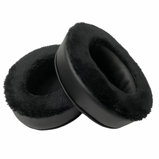 Foto - Căști de urechi din piele de înlocuire pentru căștile Kingston HyperX Cloud Core - Negre, din piele și velur