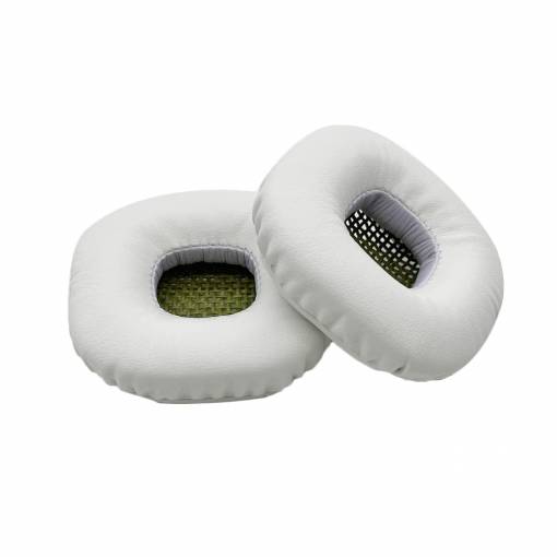 Foto - Căști de urechi din piele de înlocuire pentru căștile Marshall Major I, II - Albe