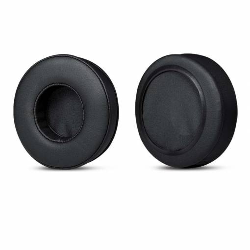 Foto - Căști de urechi din piele de înlocuire pentru căștile Skullcandy HESH 1 și 2 - Negre cu cusături