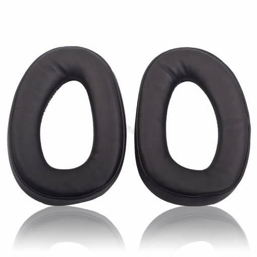 Foto - Casti de schimb pentru căști Sennheiser GSP 300, 301, 302, 303, 350 și 370 - Negru, piele