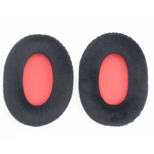 Foto - Bucăți de schimb pentru căștile Kingston HyperX Cloud II - Negre cu interior roșu, din catifea