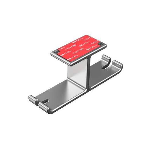 Foto - Urmărește suportul din aluminiu pentru două căști cu cablu - argintiu