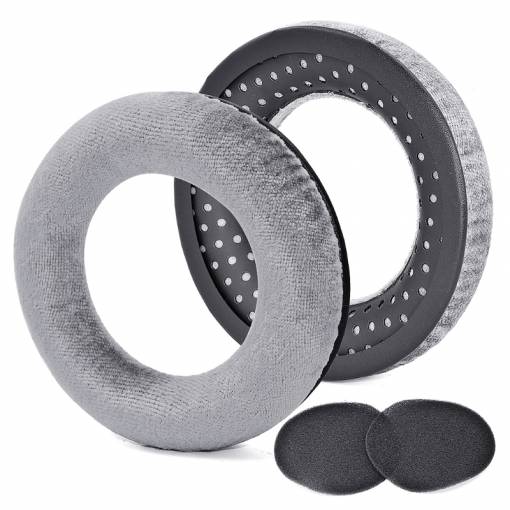 Foto - Burete de schimb pentru căști Beyerdynamic DT 770 Pro, 880 Pro, 990 Pro, DT 531, 690, 811, 911, 931, 860, 440, 660 - Gri, din pânză