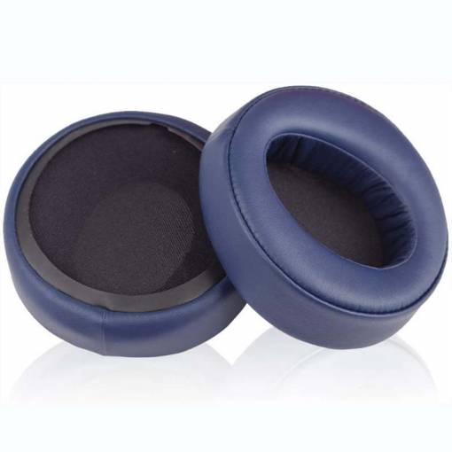 Foto - Accesorii de înlocuire pentru căștile Sony MDR-XB950BT, XB950N1, XB950B1, XB950AP - Albastre, din piele