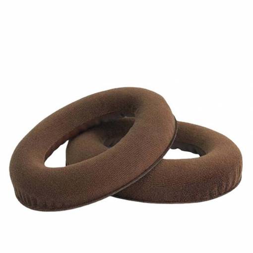 Foto - Căptușeala pentru căști Sennheiser HD515, 518, 555, 595, 598, 558, PC360 - Maro, din velur