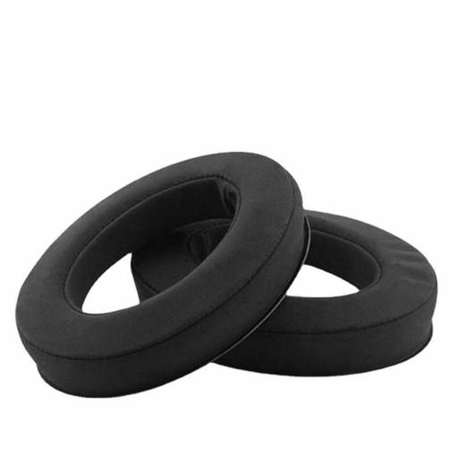 Foto - Căști de schimb pentru căștile Sennheiser HD515, 518, 555, 595, 598, 558, PC360 - Negre mate, din piele