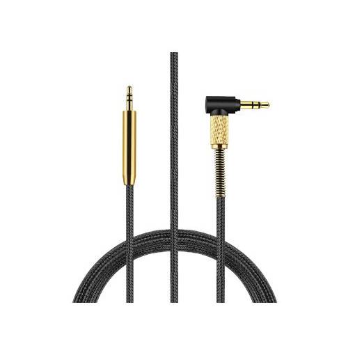 Foto - Cablul audio de rezervă pentru căștile TaoTronics SoundSurge 21, 22, 46, 60, 85, 90 - Negru cu auriu