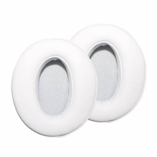 Foto - Căști de înlocuire pentru căști Sennheiser HD300, 300BT, 400S, 458BT, 4.40BT, 4.50BT, 4.50BTNC - albe, din piele