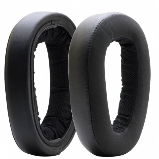 Foto - Căști de înlocuire pentru căști Sennheiser GSP500, 550, 600, 670 - negre mate, din piele și neopren