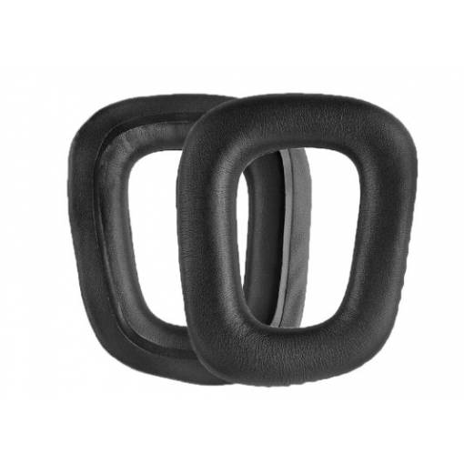 Foto - Căști de rezervă pentru căștile Logitech G930, 432, 431, 430, 332, 331, 231 și F450 - negru, piele