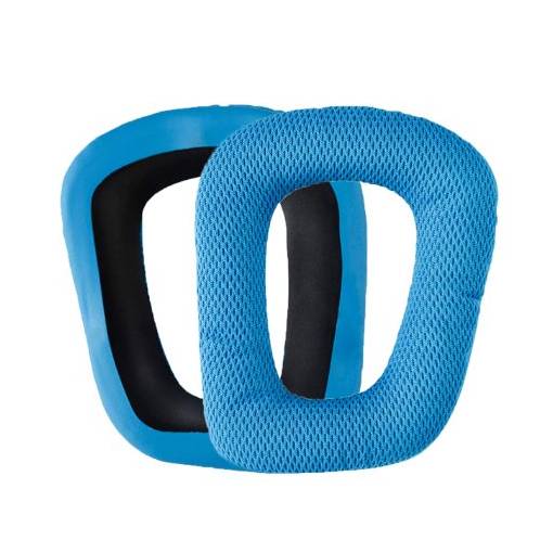 Foto - Castițe de schimb pentru căști Logitech G930, 432, 431, 430, 332, 331, 231 și F450 - Albastre, din țesătură