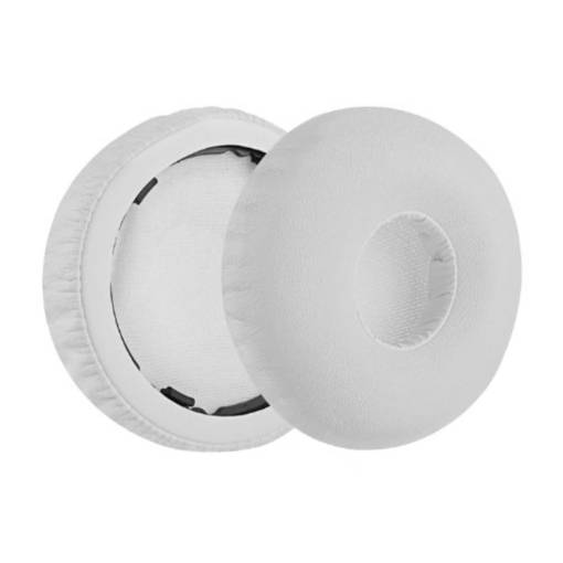 Foto - Pahare de schimb pentru căști Beats Solo Wireless Bluetooth - Albe, din piele