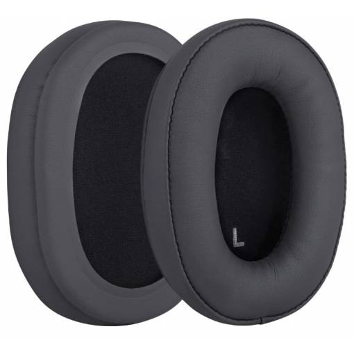 Foto - Căști de rezervă pentru căștile Audio Technica ATH-SR9, DSR9BT, DSR7BT - Gri închis, din piele