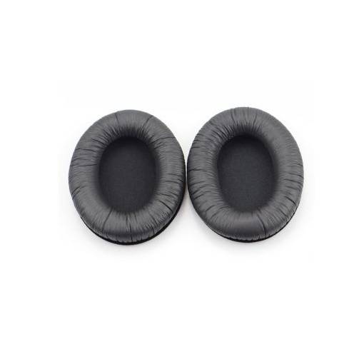 Foto - Piese de schimb pentru căști Sennheiser HD418, 419, 428, 429, 439, 438, 448, 449 - negre, din piele strălucitoare