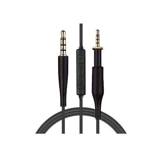 Foto - Cablu audio pentru căști AKG K450, K451, K452, K480, K490, K495, Q460 - negru cu panou de control