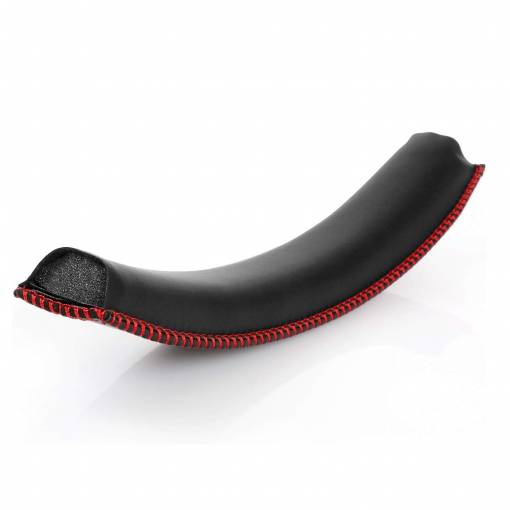 Foto - Culisa pentru căști Kingston HyperX Cloud Revolver și Revolver S - Negru și roșu, din piele