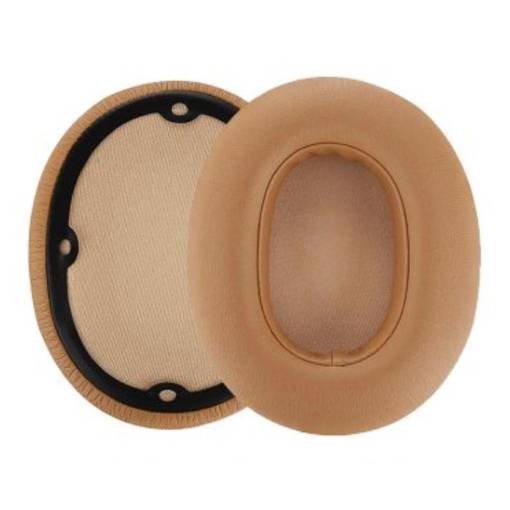 Foto - Urechile de înlocuire pentru căștile Edifier W830BT, W860NB - Maro deschis, din piele