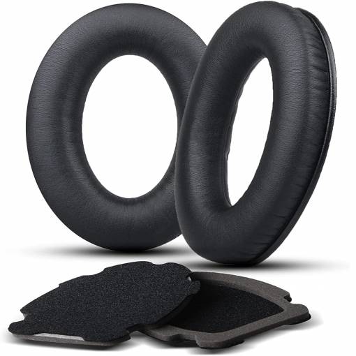 Foto - Cumpără ureche de înlocuire pentru căștile Bose Aviation X, Aviation 10, Aviation 20 - Negre, din piele